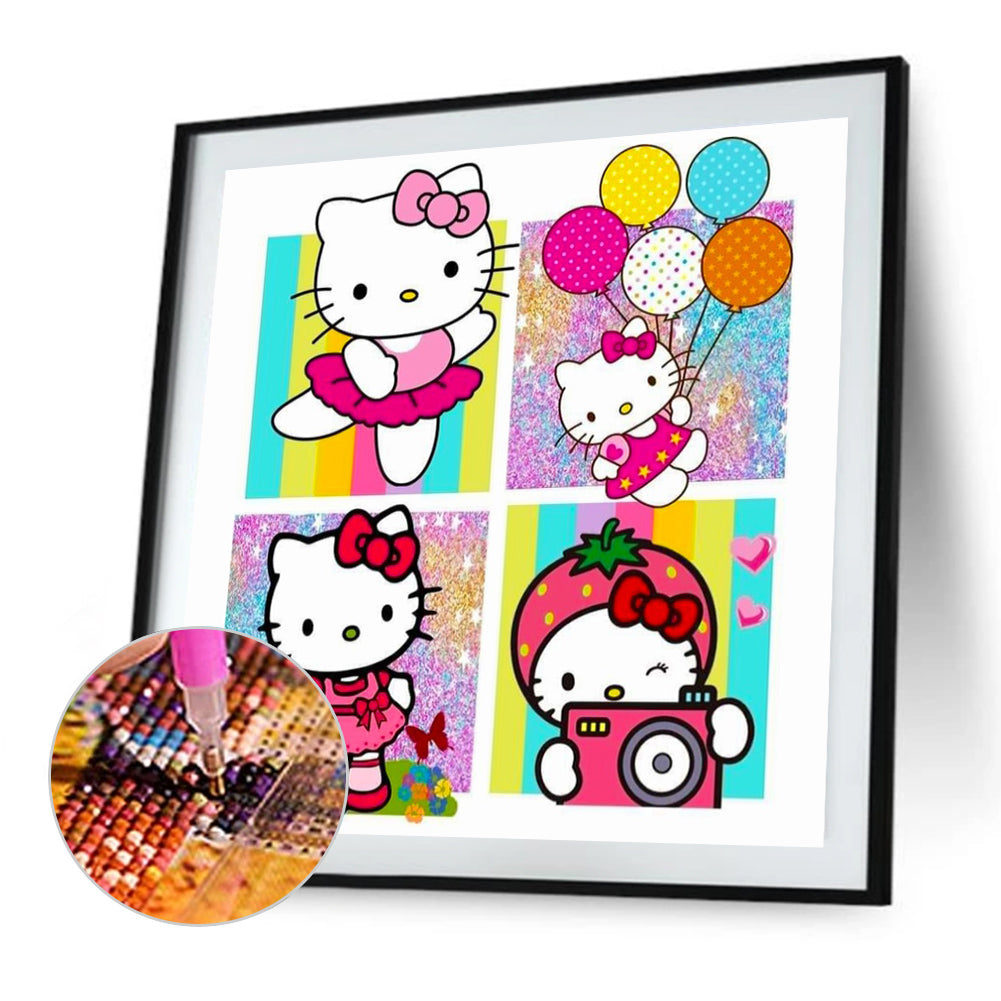Hello Kitty - Full Round Drill Diamond Painting 40*40CM