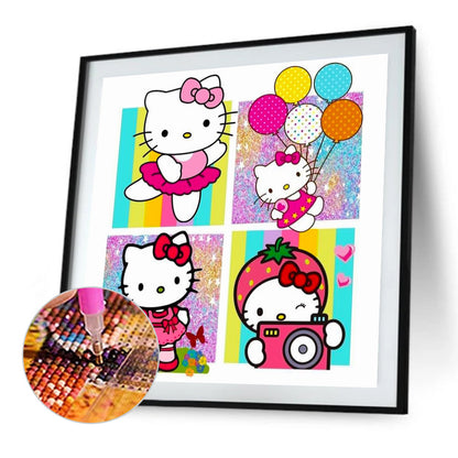 Hello Kitty - Full Round Drill Diamond Painting 40*40CM