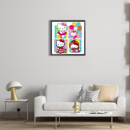 Hello Kitty - Full Round Drill Diamond Painting 40*40CM
