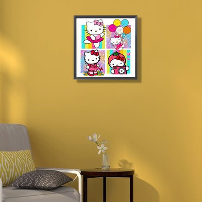 Hello Kitty - Full Round Drill Diamond Painting 40*40CM