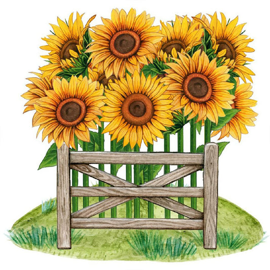 Sunflower - Full Round Drill Diamond Painting 30*30CM