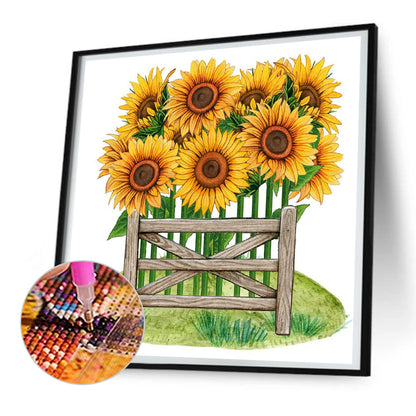 Sunflower - Full Round Drill Diamond Painting 30*30CM