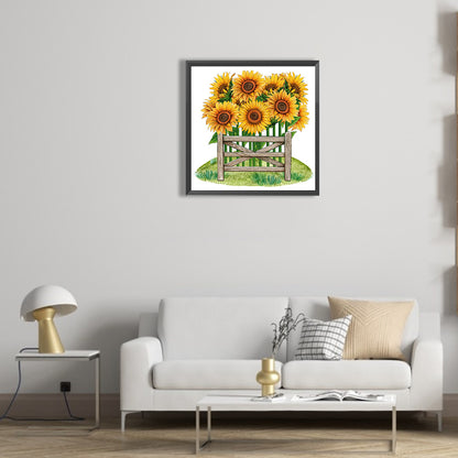 Sunflower - Full Round Drill Diamond Painting 30*30CM