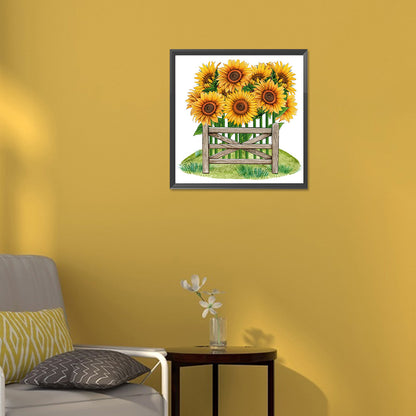 Sunflower - Full Round Drill Diamond Painting 30*30CM