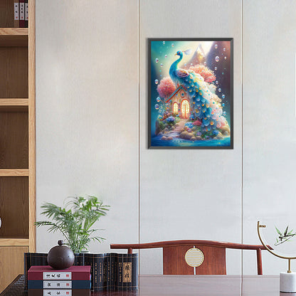 Fantasy Peacock - Full Round Drill Diamond Painting 30*40CM
