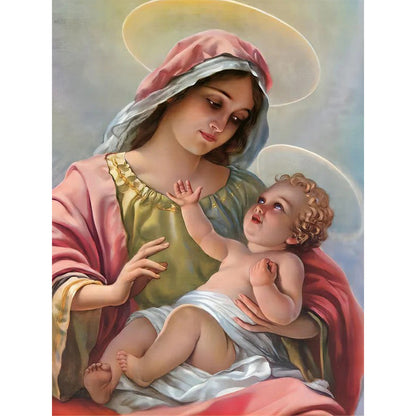 Virgin Mary - Full Round Drill Diamond Painting 30*40CM