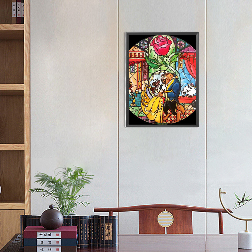 Beauty And The Beast - Full Round Drill Diamond Painting 30*40CM
