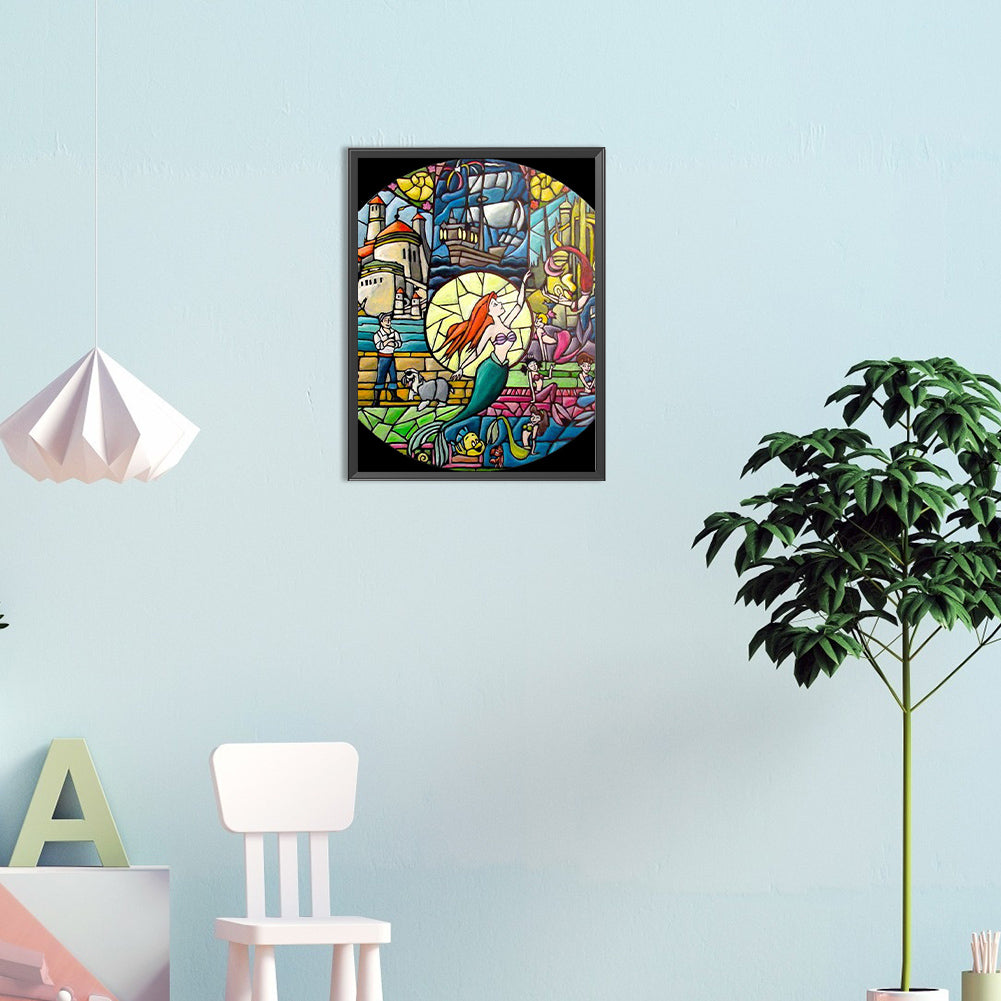 Mermaid - Full Round Drill Diamond Painting 30*40CM