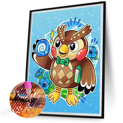 Cute Owl - Full Round Drill Diamond Painting 40*50CM