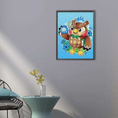 Cute Owl - Full Round Drill Diamond Painting 40*50CM