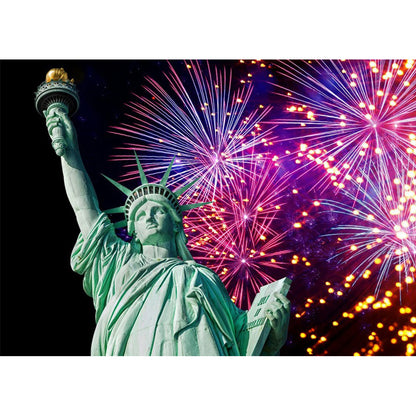 Statue Of Liberty - Full Round Drill Diamond Painting 40*30CM