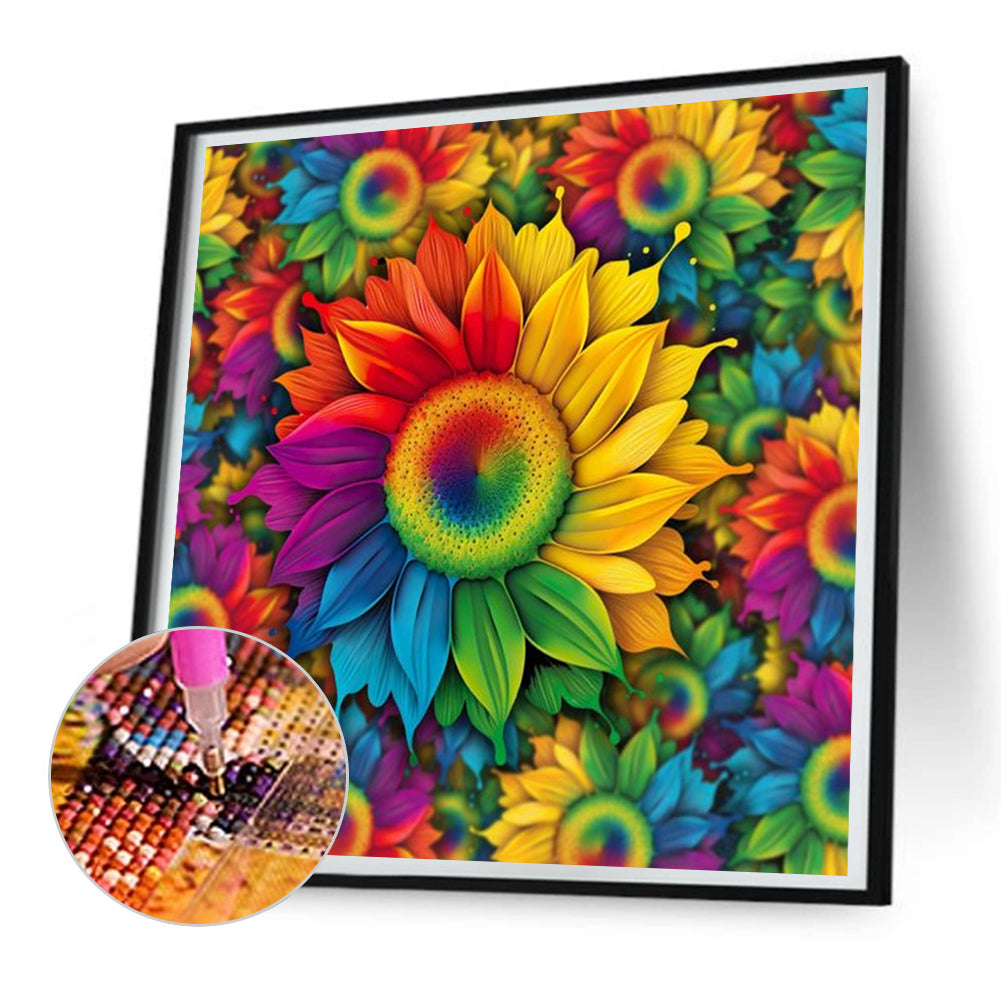 Blooming Sunflower - Full Round Drill Diamond Painting 30*30CM