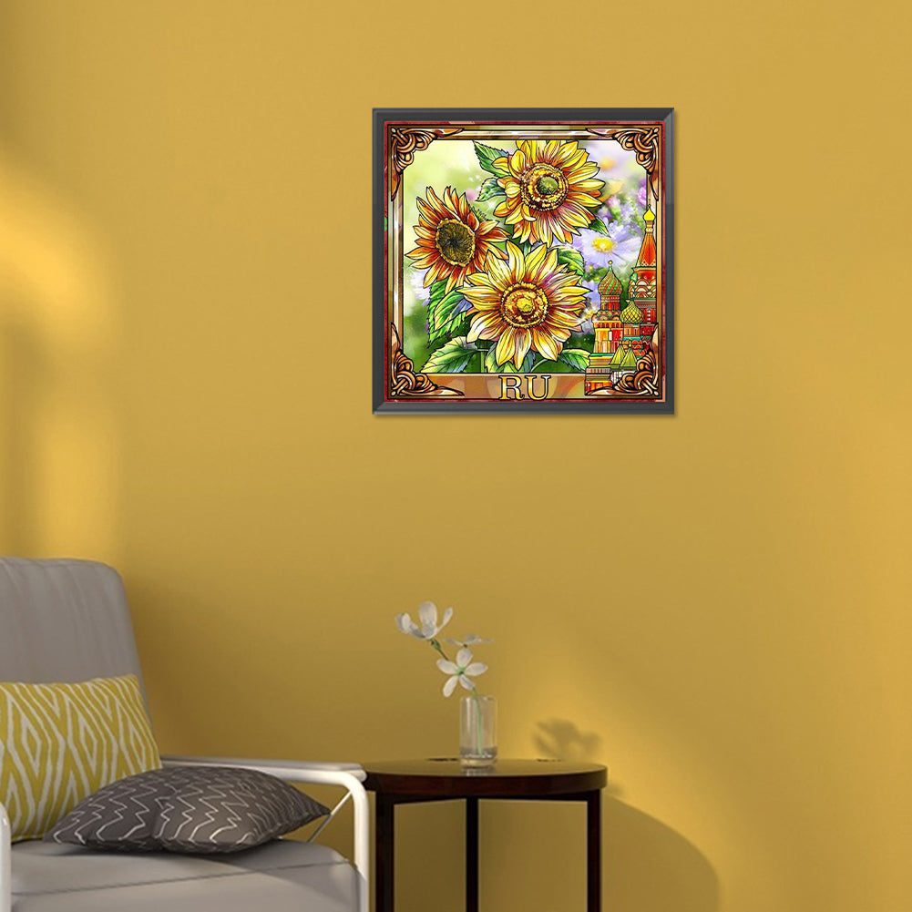 Blooming Sunflower - Full Round Drill Diamond Painting 30*30CM