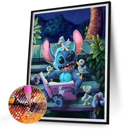 Stitch And The Duckling - Full Round Drill Diamond Painting 30*40CM