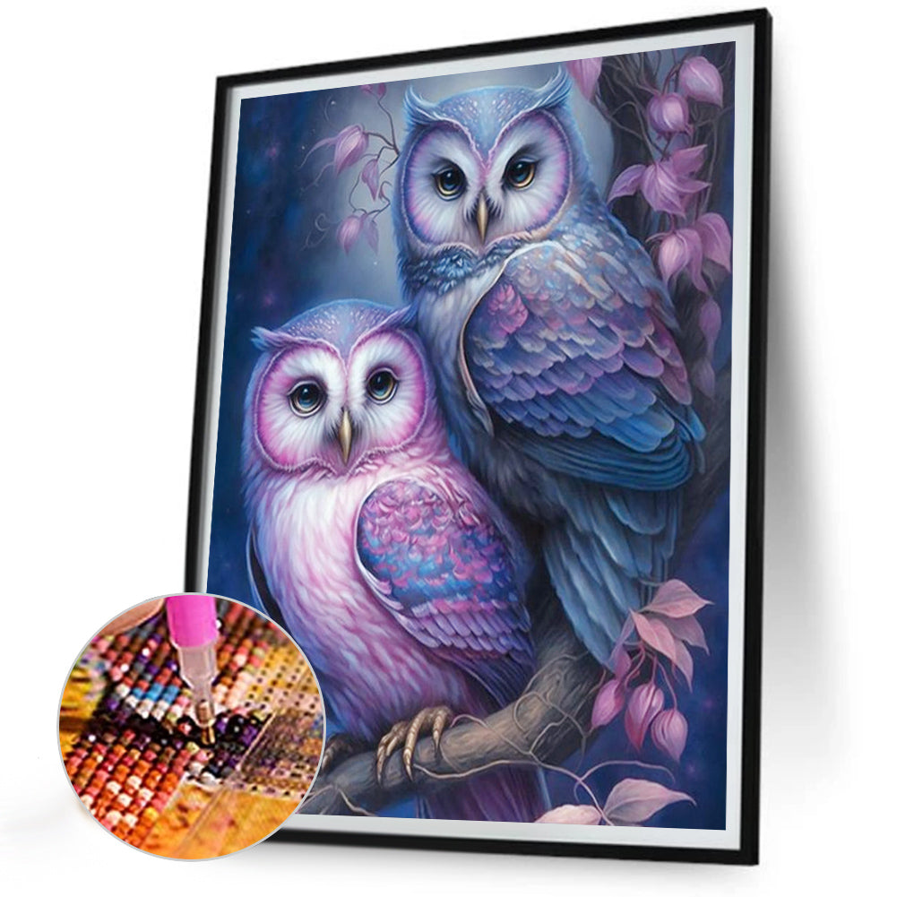 Night Owl - Full Round Drill Diamond Painting 30*40CM