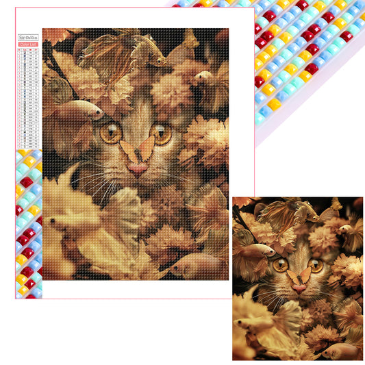 Goldfish Cat - Full Square Drill Diamond Painting 40*50CM