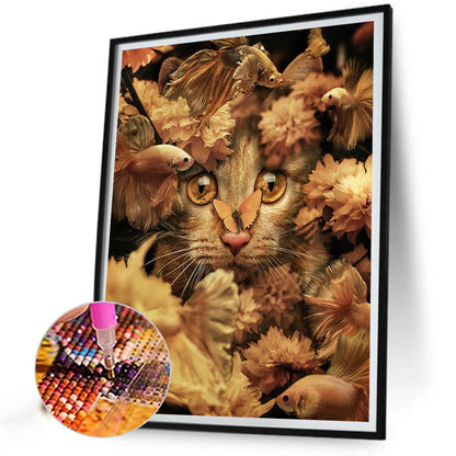 Goldfish Cat - Full Square Drill Diamond Painting 40*50CM