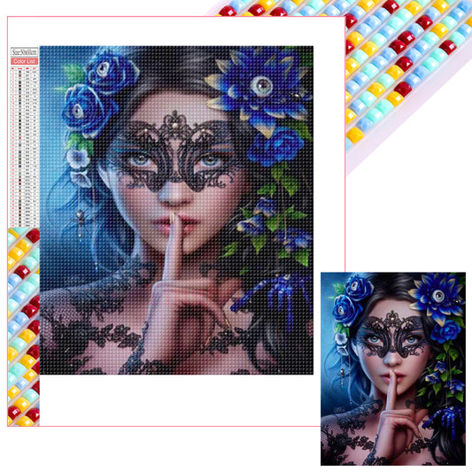 Mask Girl - Full Square Drill Diamond Painting 50*60CM