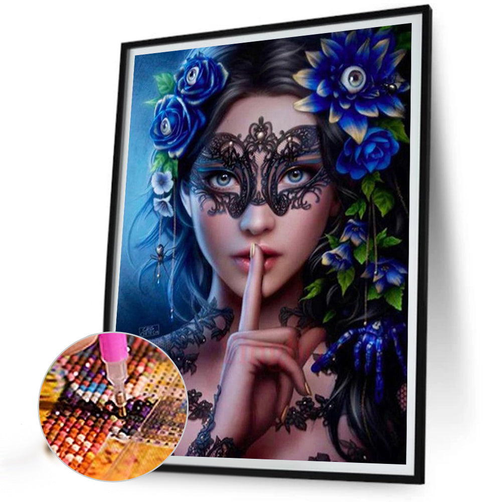 Mask Girl - Full Square Drill Diamond Painting 50*60CM