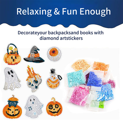 2pcs Dot Drill Sticker Art Craft Rhinestone Stickers for Kids Adult Gift Rewards