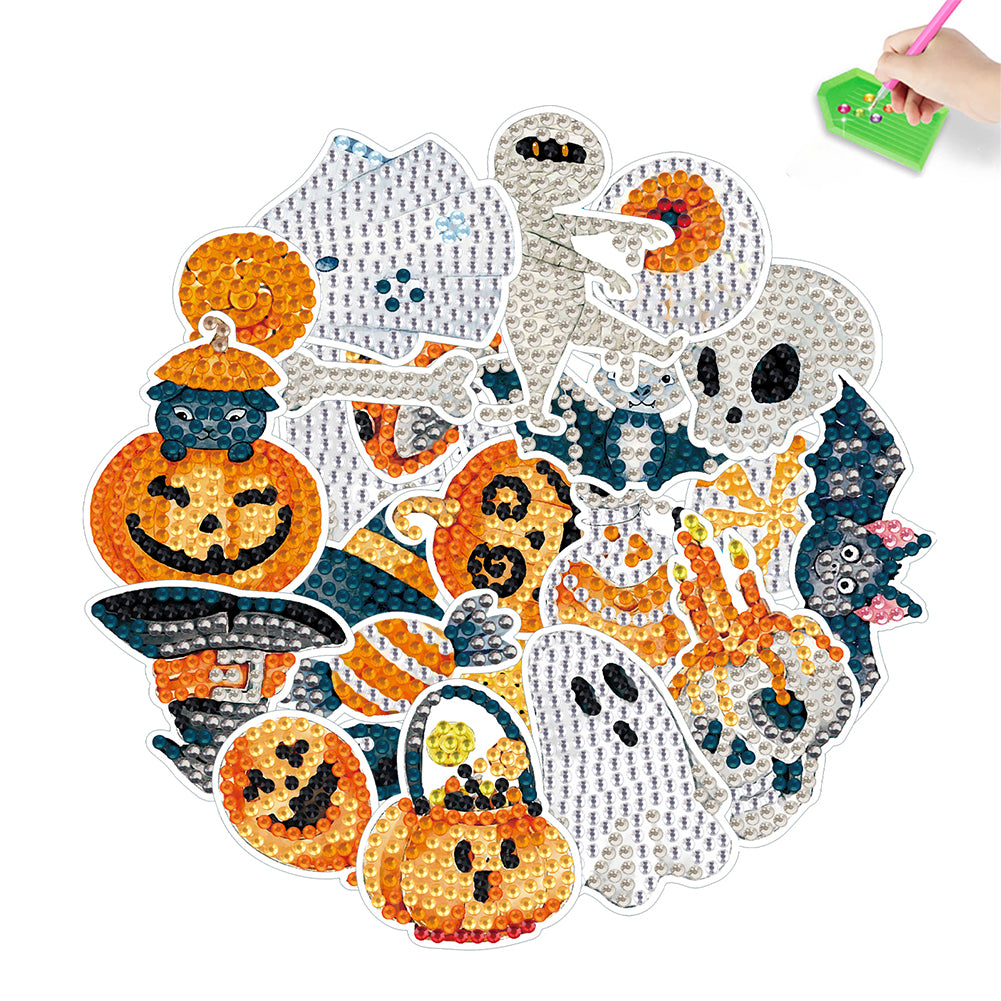 2pcs Dot Drill Sticker Art Craft Rhinestone Stickers for Kids Adult Gift Rewards