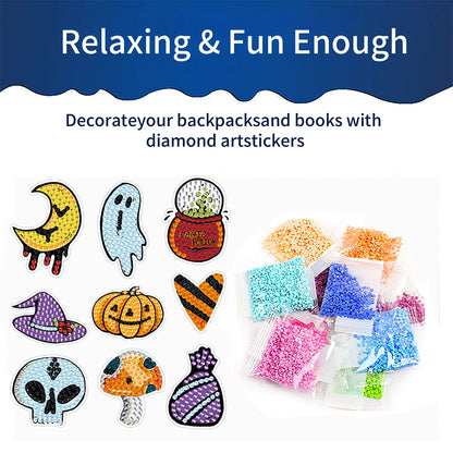 2pcs Dot Drill Sticker Art Craft Rhinestone Stickers for Kids Adult Gift Rewards