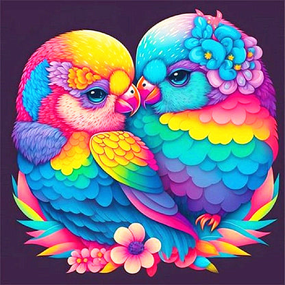 Colorful Parrot - 11CT Stamped Cross Stitch 50*50CM