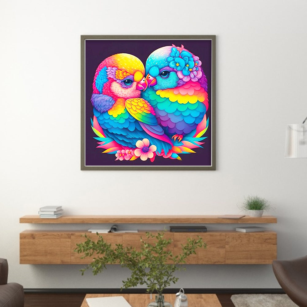 Colorful Parrot - 11CT Stamped Cross Stitch 50*50CM