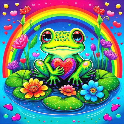 Frog - 11CT Stamped Cross Stitch 50*50CM