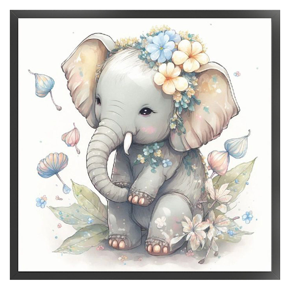 Elephant - 11CT Stamped Cross Stitch 50*50CM