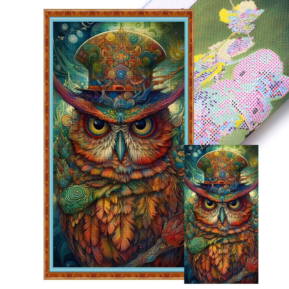 Owl - 11CT Stamped Cross Stitch 45*80CM