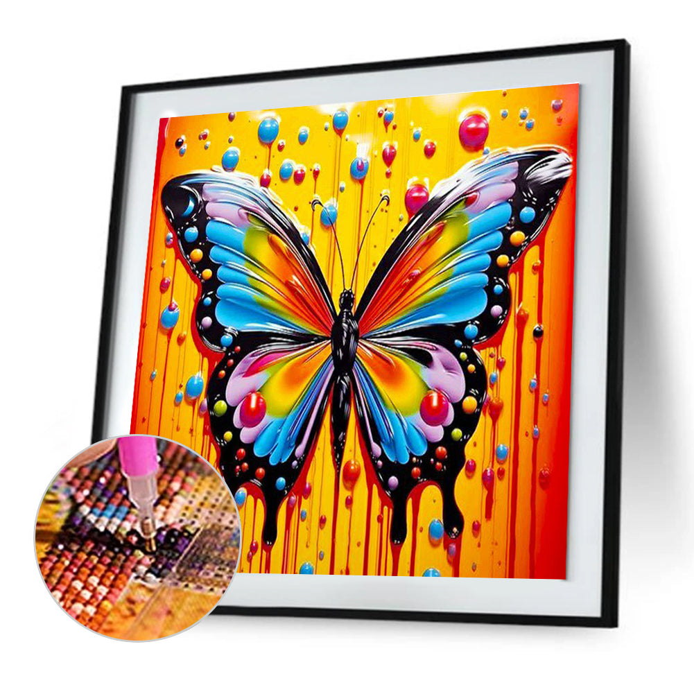 Butterfly - Full Round Drill Diamond Painting 30*30CM