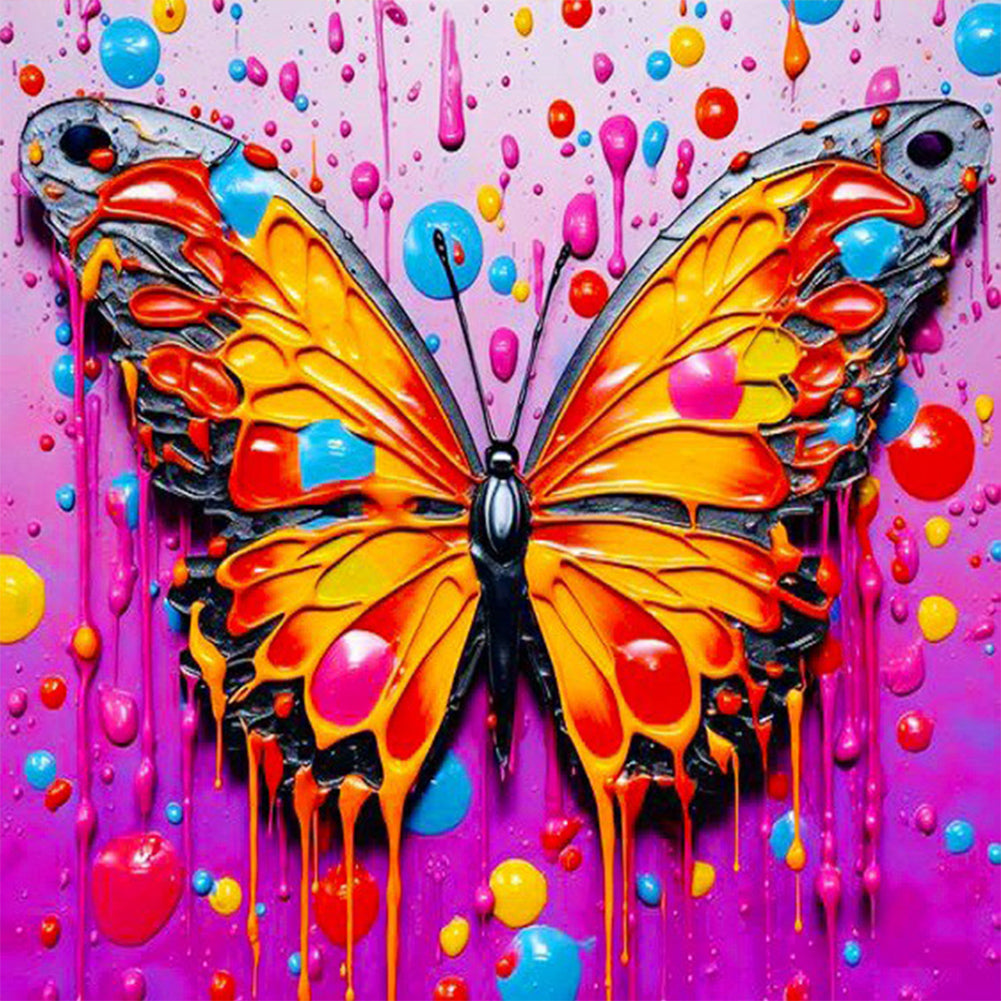 Butterfly - Full Round Drill Diamond Painting 30*30CM