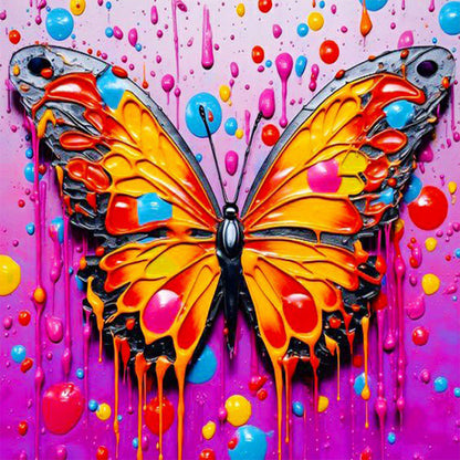 Butterfly - Full Round Drill Diamond Painting 30*30CM