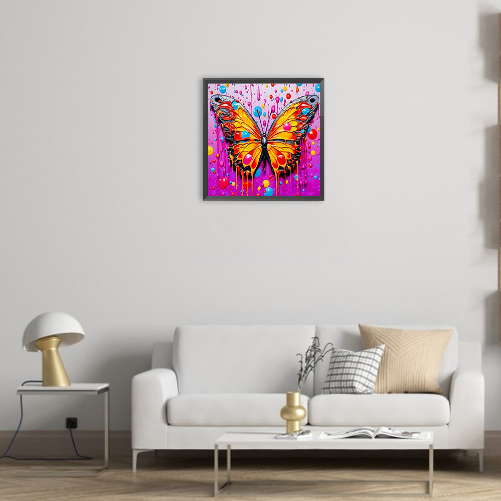 Butterfly - Full Round Drill Diamond Painting 30*30CM