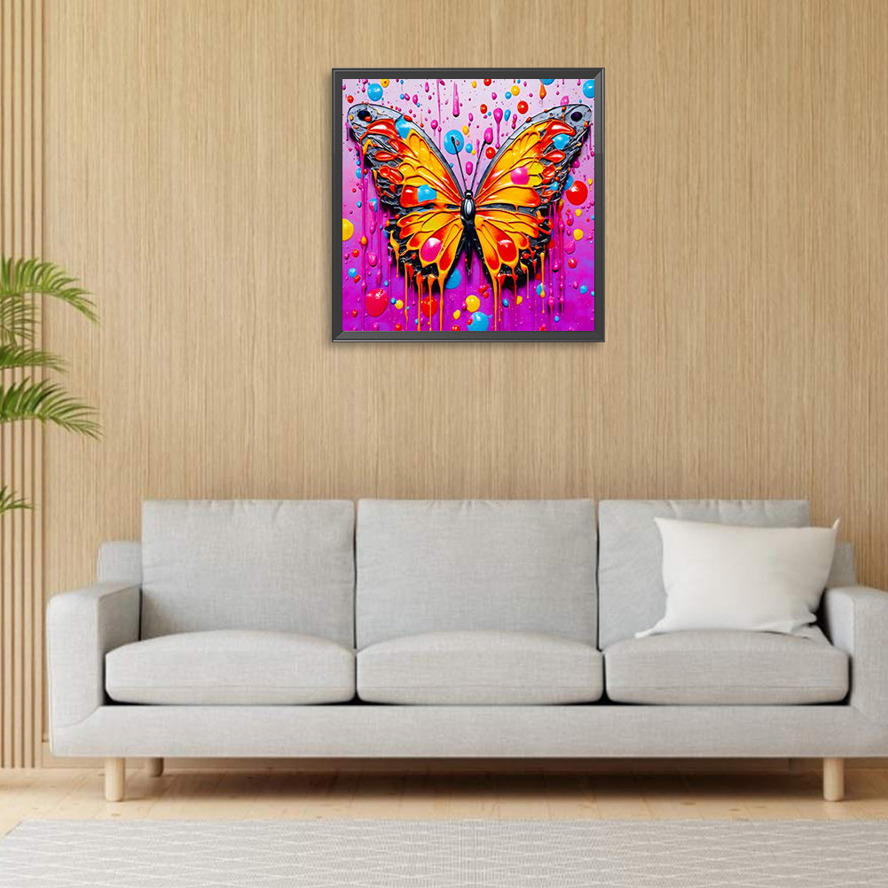 Butterfly - Full Round Drill Diamond Painting 30*30CM