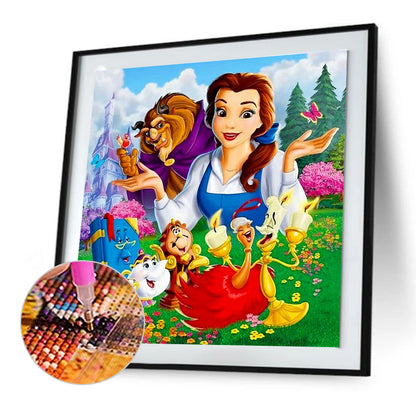 Beauty And The Beast - Full Round Drill Diamond Painting 30*30CM