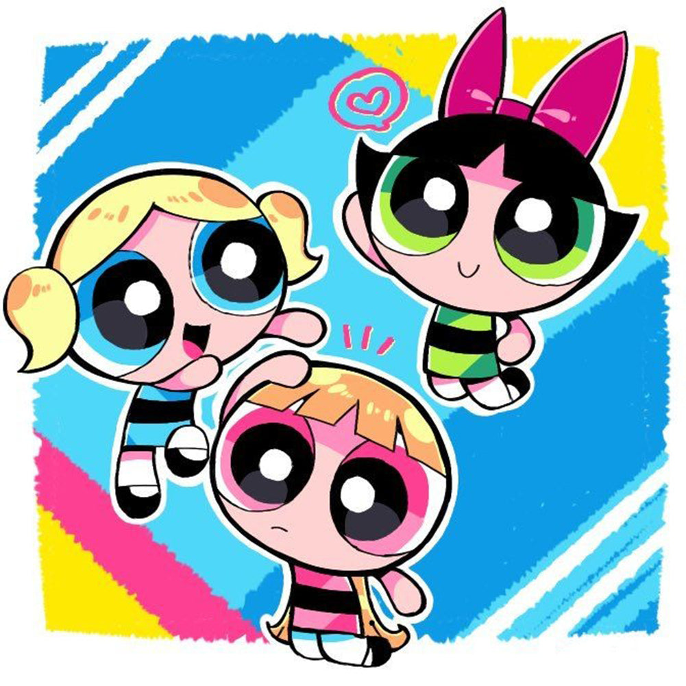 Powerpuff Girls - Full Round Drill Diamond Painting 30*30CM