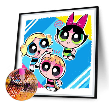 Powerpuff Girls - Full Round Drill Diamond Painting 30*30CM