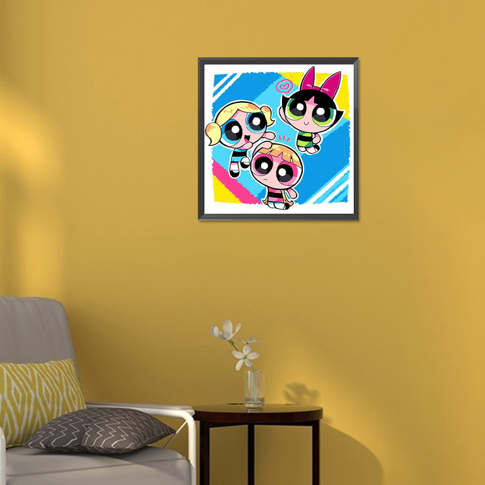 Powerpuff Girls - Full Round Drill Diamond Painting 30*30CM