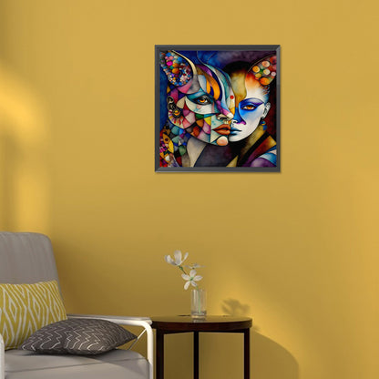 Abstract Monster Face - Full Round Drill Diamond Painting 30*30CM