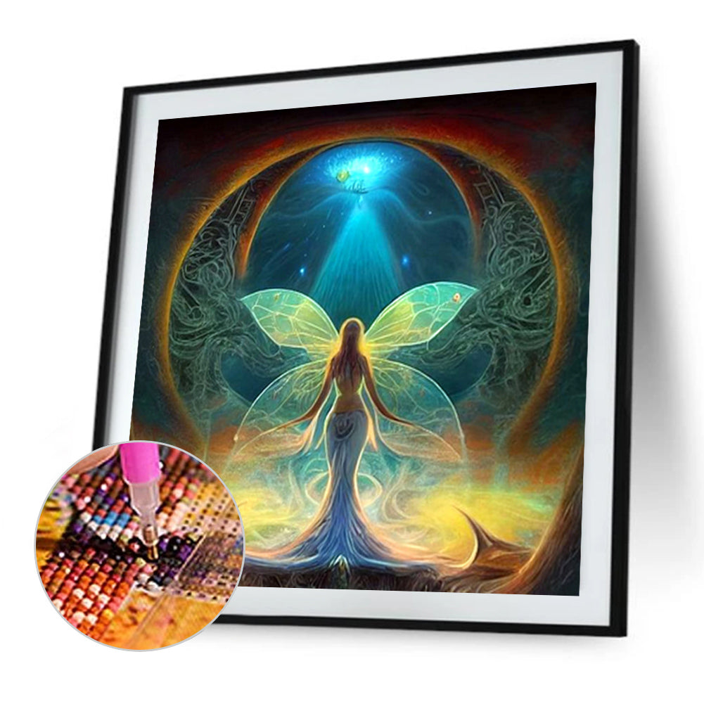 Winged Angel - AB Round Drill Diamond Painting 40*40CM