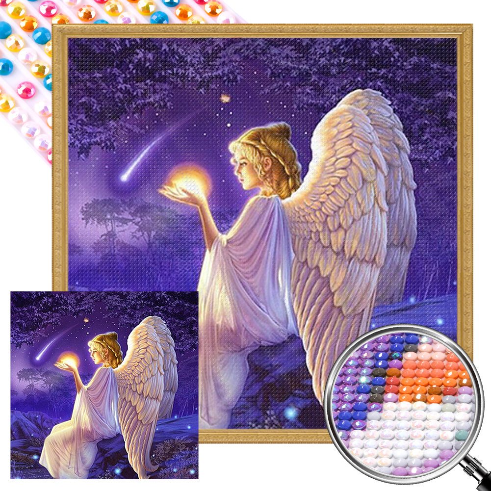 Winged Angel - AB Round Drill Diamond Painting 40*40CM