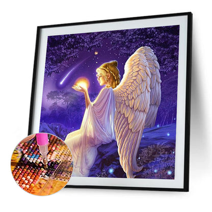 Winged Angel - AB Round Drill Diamond Painting 40*40CM