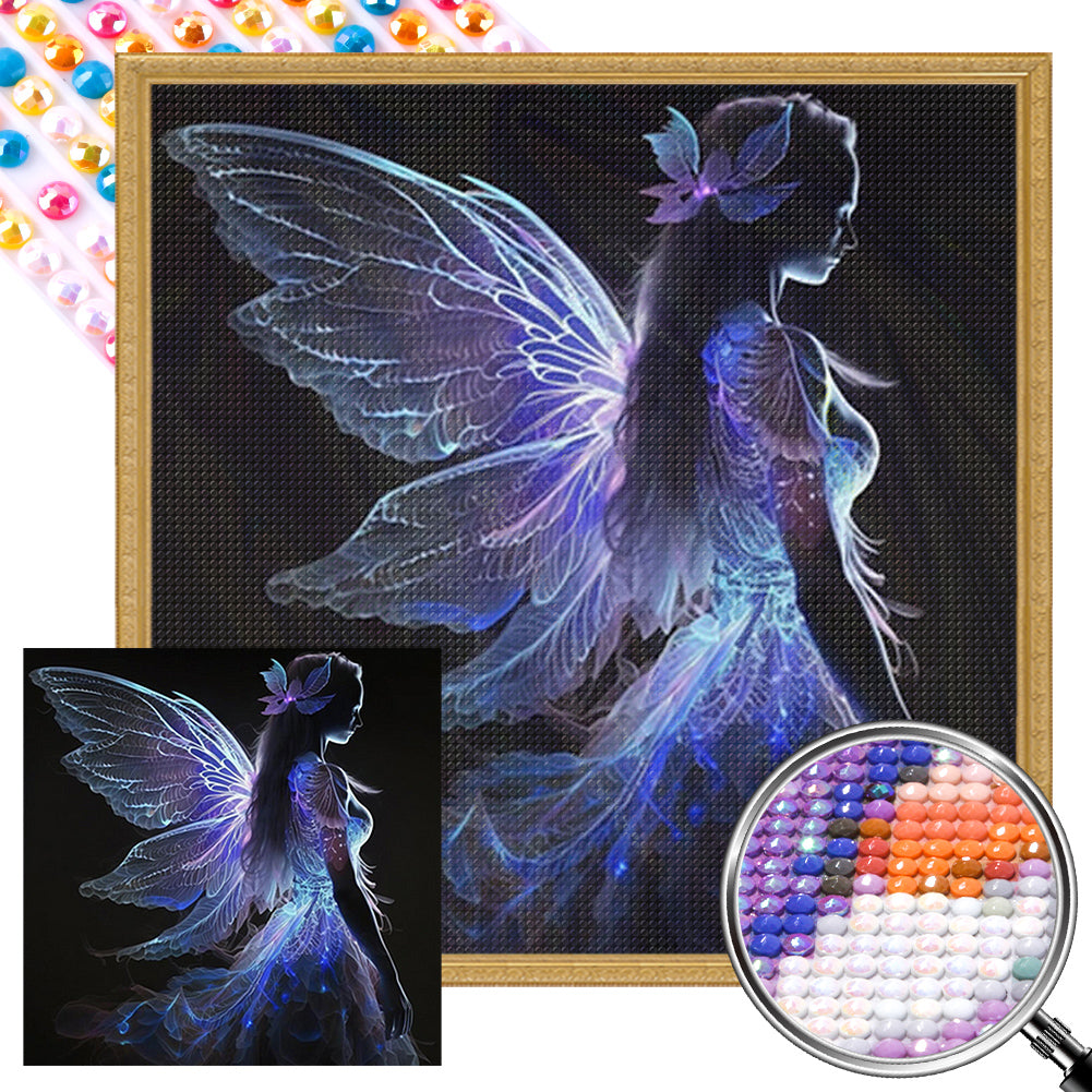 Winged Angel - AB Round Drill Diamond Painting 40*40CM
