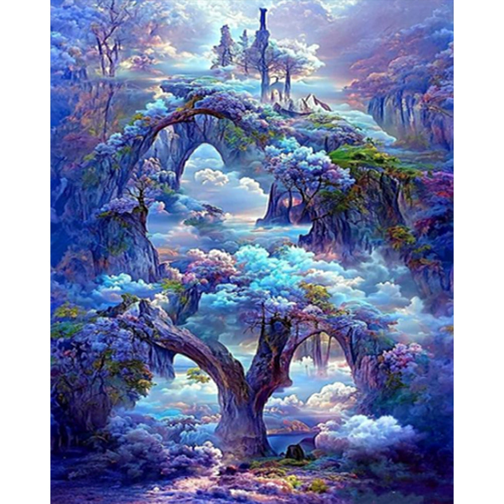 Fantasy Castle - AB Round Drill Diamond Painting 40*50CM