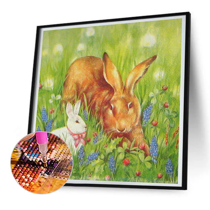 Hare - Full Round Drill Diamond Painting 30*30CM