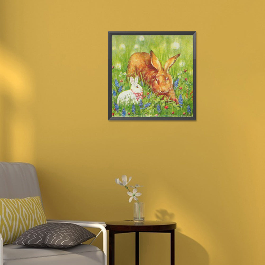 Hare - Full Round Drill Diamond Painting 30*30CM
