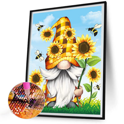 Sunflower Gnome - Full Round Drill Diamond Painting 30*40CM