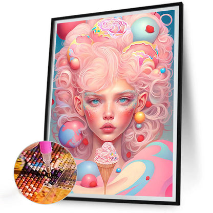 Candy Girl - Full Round Drill Diamond Painting 30*40CM